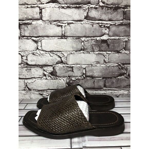 To Boot New York by Adam Derrick Brown Leather Slides Sandals Men Sz 8M US/41EU - Picture 10 of 16